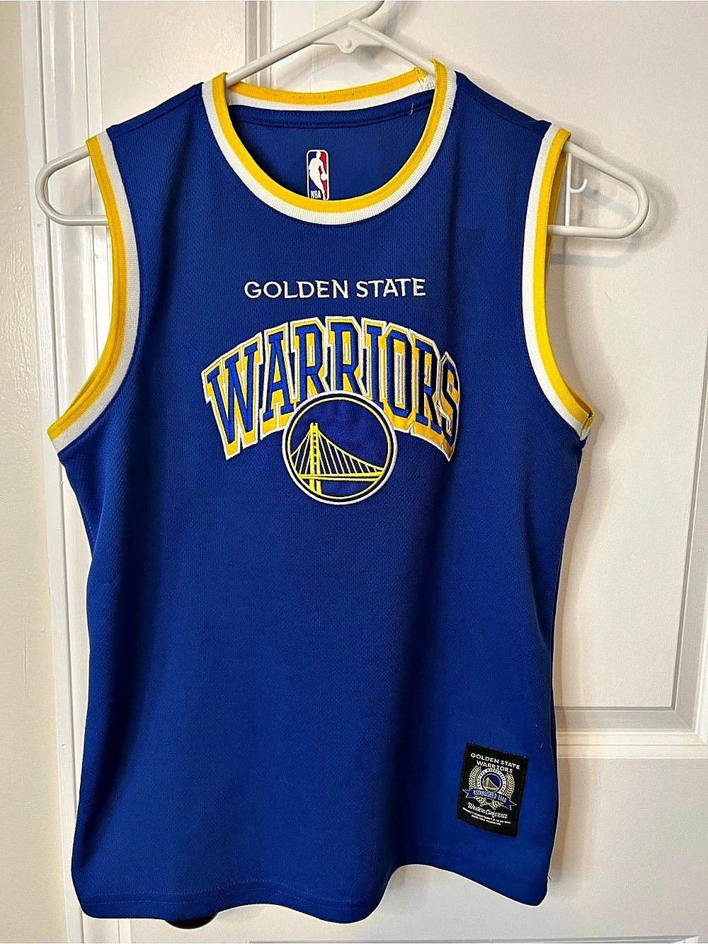 NBA Golden State Warriors Youth Basketball Jersey Blue & Yellow 14-16